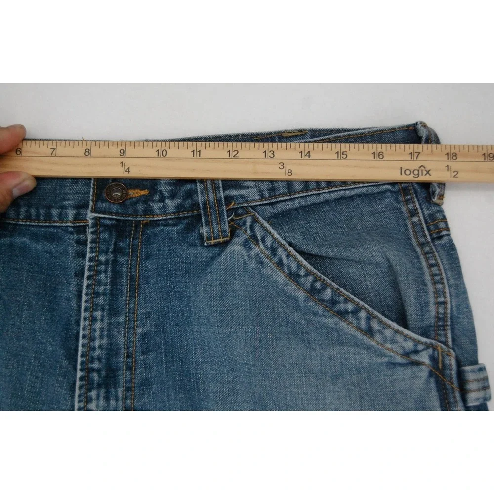 Vintage Y2K Old‎ Navy Painters Jeans Mens 36x32 Blue Medium Wash Relaxed Baggy